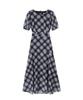 Salon De Yon Vintage Check Long Dress_ Black
