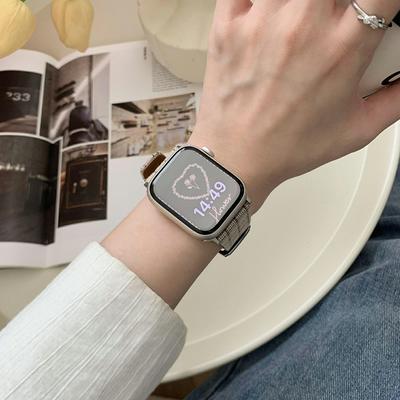Plaid Woolen Strap for Apple Watch Series 10 46mm/Ultra 2 Ultra 49mm/Series 9 8 7 45mm/SE (2023) SE (2022) SE 6 5 4 44mm/3 2 1 42mm