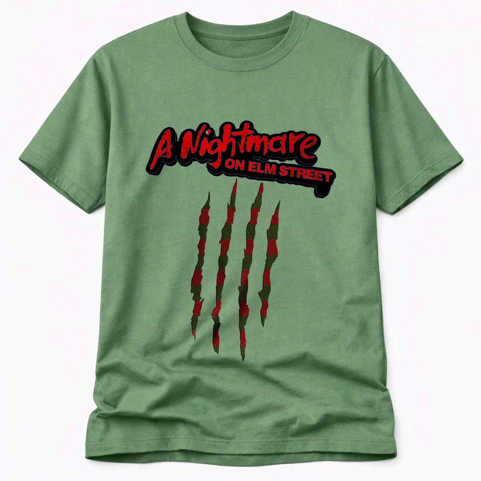 Horror Claw Scratch T-Shirt Retro Freddy Movie Style Graphic Tee Unisex S