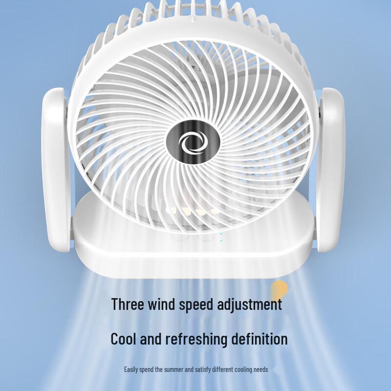 OEING Outdoor Mini Portable USB Camping Fan with Light