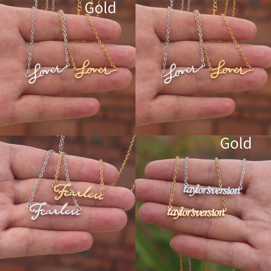 Taylor Stainless Steel Necklace Pendant Pop Singer Signature Jewelry Letter Number Style