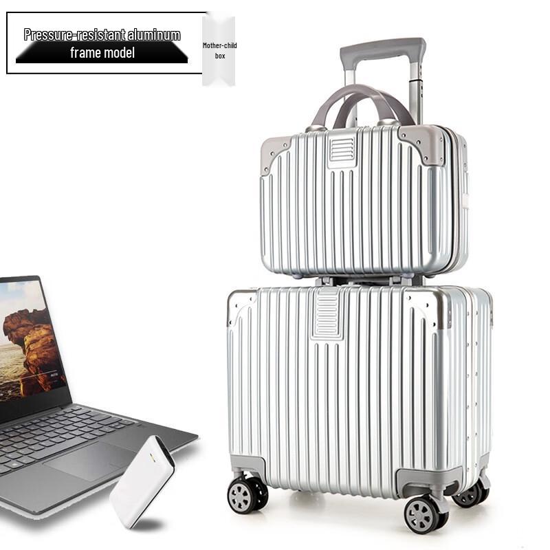 Vintage Aluminum Frame Hardshell Carry-on Luggage 18 inches