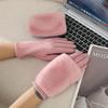 Women's Winter Plush Lined Warm Windproof Cold-Proof Touchscreen Gloves, 1 Pair