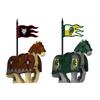 Medieval Military Castle Knight Building Blocks Riding Horse Wolf Bear Animal Vest Weapon Flag Saddle Dragon Toy Brick Gift K024