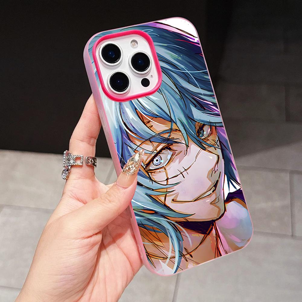 JJK Mahito Phone Case for iPhone 17 16 15 14 13 12 11 Air Pro Max Plus Jelly Double layer Rose Red Cover