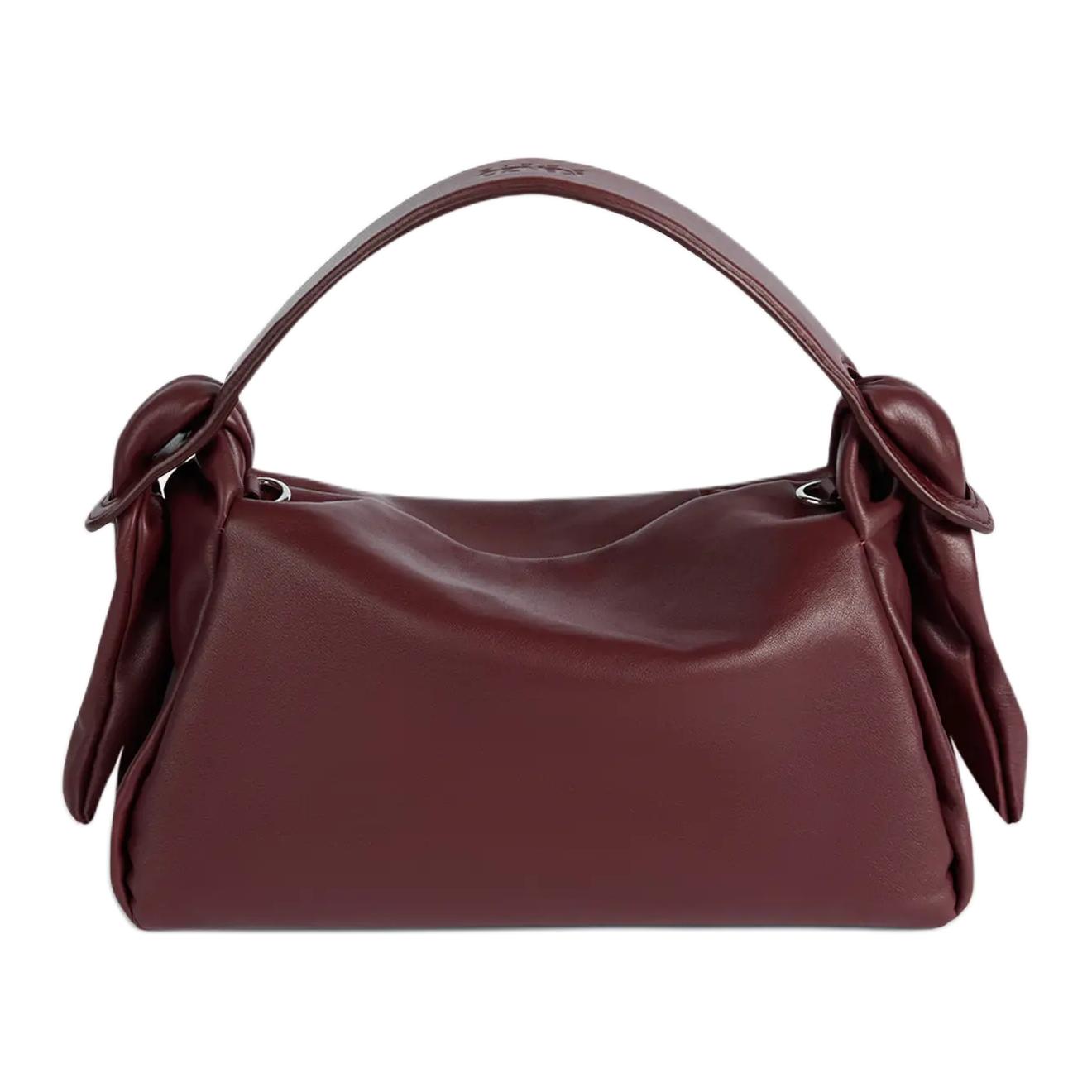 

Kenzo Furoshiki Adjustable Detachable Shoulder Strap Zipper Closure Leather Shoulder Crossbody Tote Bag Women Bags Bordeaux-Red FE62SA818L01.23 Basic Set (Bag+Dust Bag)