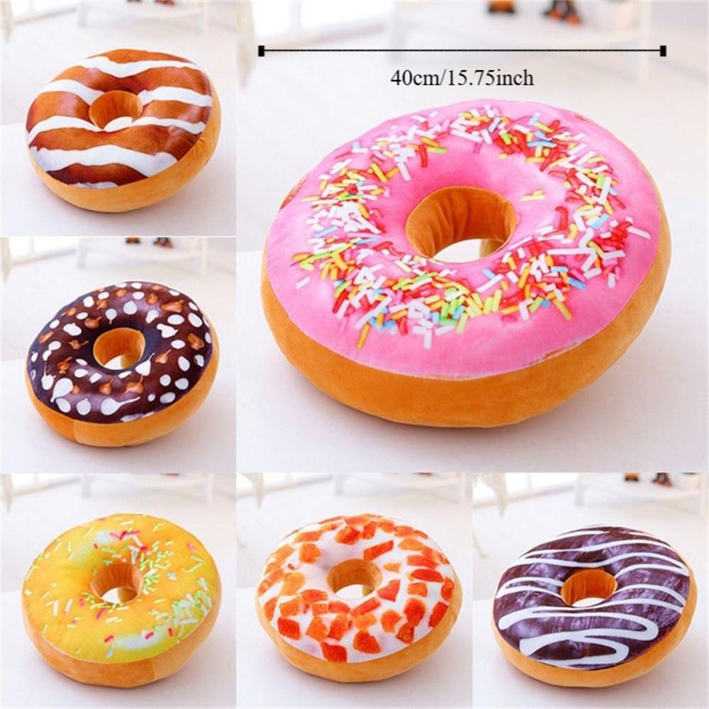 Pillow Stuffed Toy Pillow  Cover Donut Plush Toy Donut Stuffed Toys Seat Cushion Pillow Doughnut