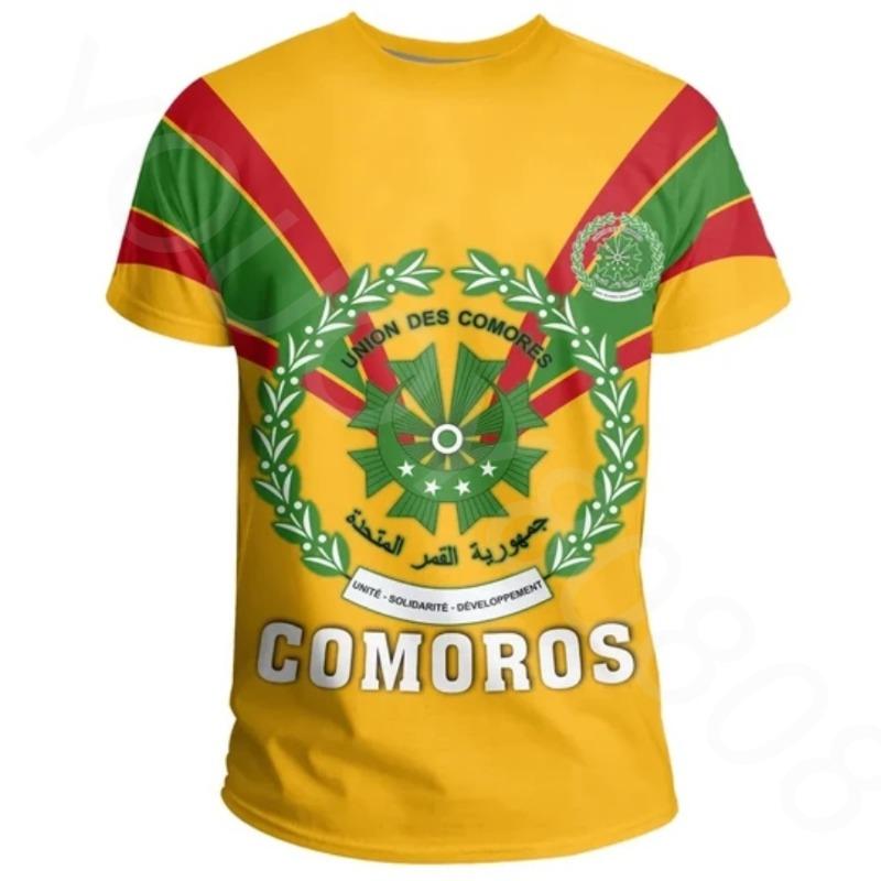 Harajuku El Salvador Spanish Republic Flag Polyester Material Men's T-Shirt Crew Neck Oversized Photo Clothes Blue Country Flag