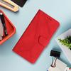 HT05 Skin-touch Phone Case for Samsung Galaxy A22 5G (EU Version) Imprinted Line Wallet Stand Leather Cover