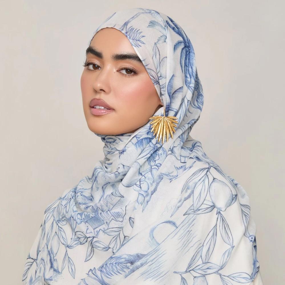 Ethnic Style Satin Polyester Shawl With Warmth Sun Shade For Women