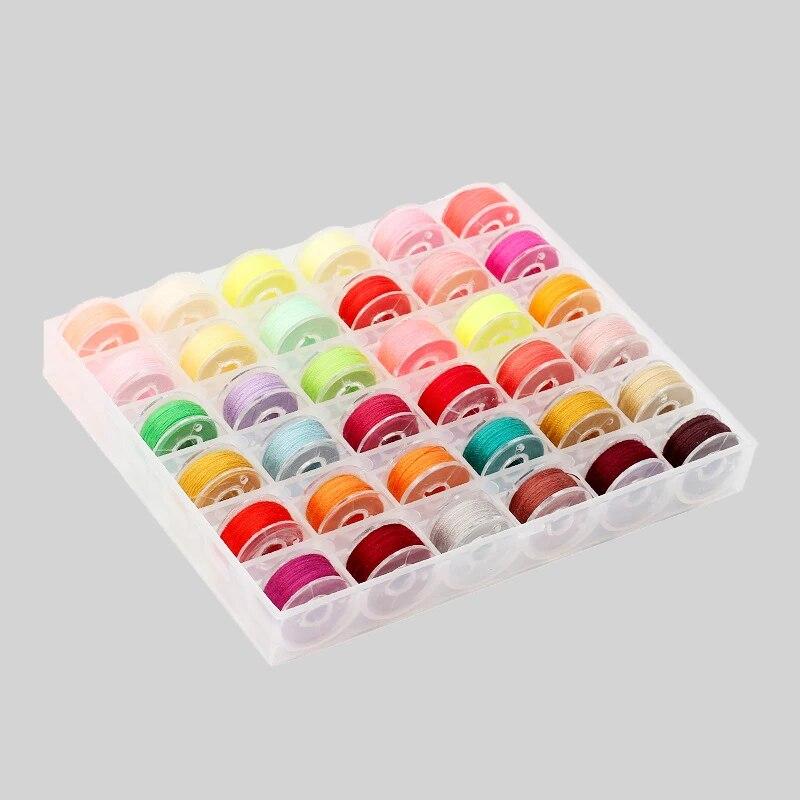 

Набор высококачественных швейных ниток 36 цветов в коробке, набор шпулек, подходит для многих швейных машин, с челноком, 36 шт. 14.5x12.5x2.5cm