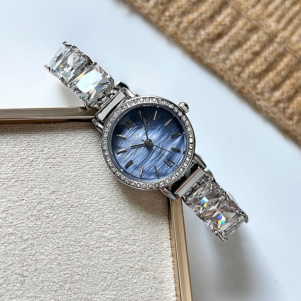 UTHAI CQ444 Trendige modische Beimu Damenuhr Zirkonia Armband Quarzuhr Leichte Luxusuhr Geschenkuhren für Frauen