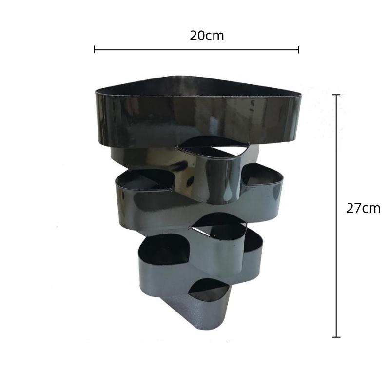 Metal Handicrafts Creative Geometric Irregular-shaped Vase Interlaced Flower Arrangement Accessories Home Decoration