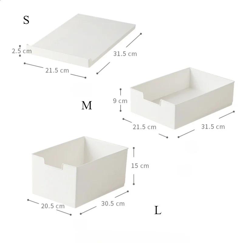 Japanese Household Multi-function Double Track Drawer Storage Box DIY Kitchen Bathroom Underwear Seasoning Sundries Organizer