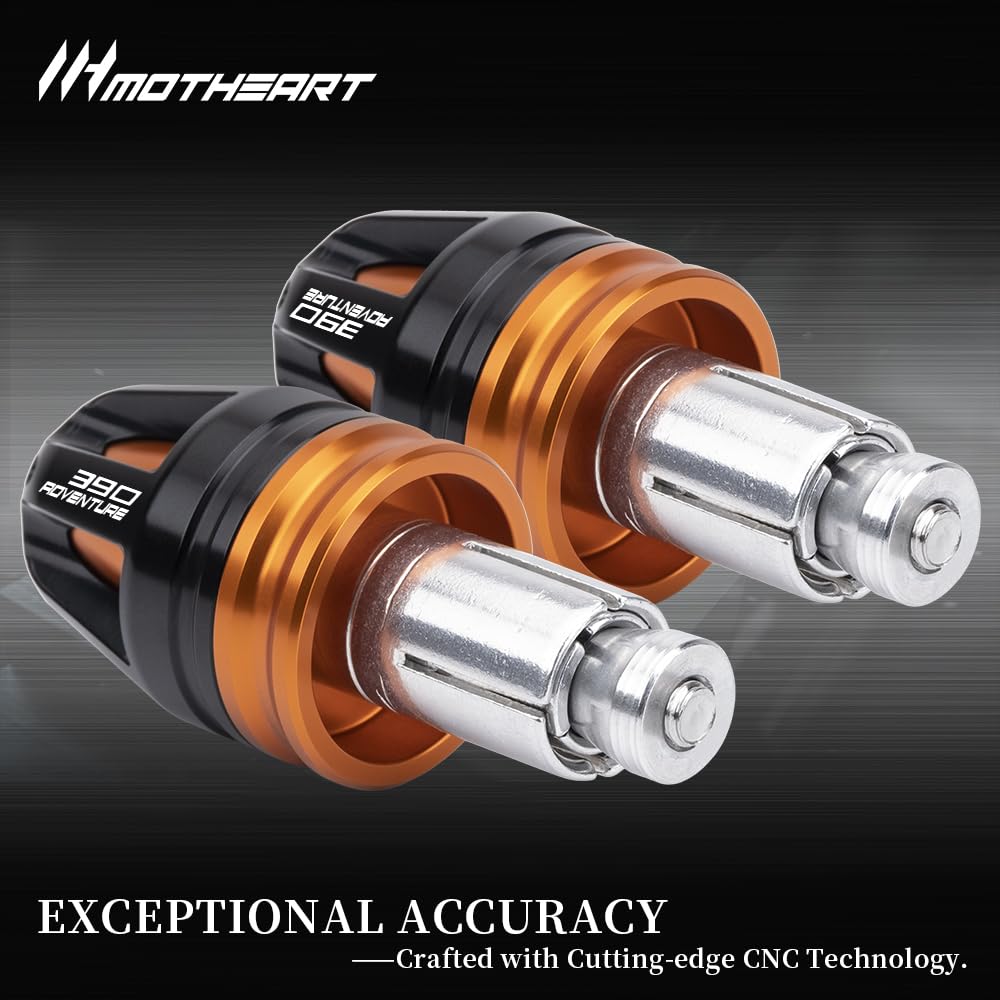 MotHeartZero Motorcycle Handlebar End Cap for 390 Adventure 2020-2024 7/8"(22mm) Steering Wheel 17mm Diameter