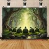 2D flat Smart Turtle banner background cloth perfect for birthday parties festive occasions and everyday decor polyester