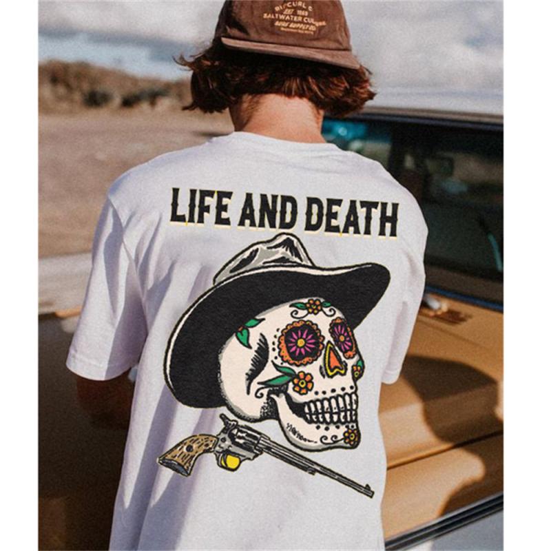 Fashion 3D Trend Skull Pattern Printed Men's T Shirt Round Neck Loos Tops Breathable Comfortable Summer Oversized Clothing