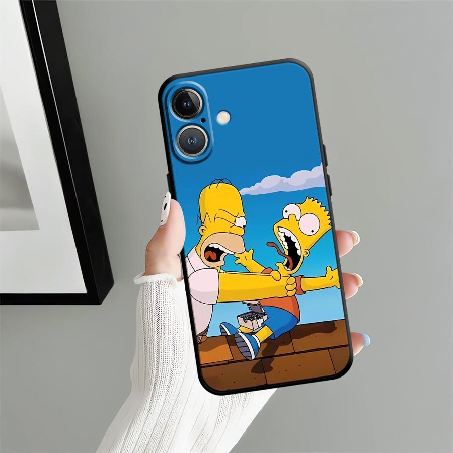 Phone Case for Apple iPhone 14 17 Pro Max 15 Pro 7 8 11 13 Air 12 XR XS MAX 16 Funda Phone Cover Cute S-simpsons