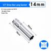 Dafei Hexagonal Extended Socket Head Set 8-32mm, 1/2" Ratchet Wrench Socket, Hollow Type.