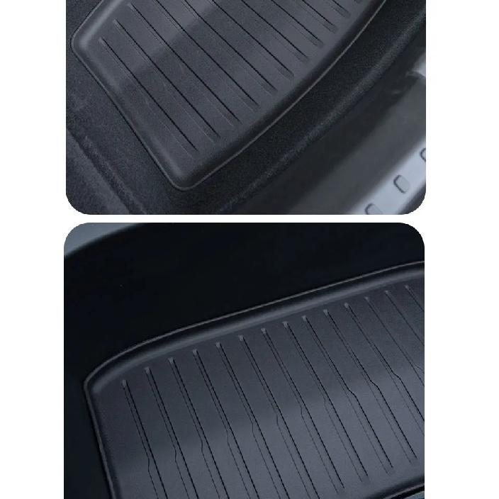 For Tesla 2024-25 Model3 Highland 3 Rear Trunk Mat TPE Car Pads Waterproof Protective Trunk Mats Upper Layer of Trunk Cushion