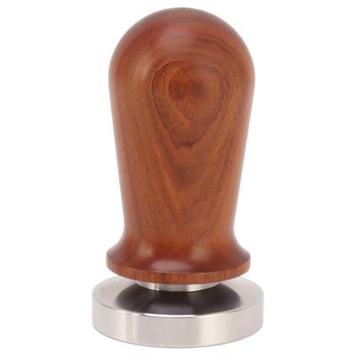 Coffee Tamper with Flat Stainless Steel Base Wooden Handle Coffee Powder Press Tamping Tool