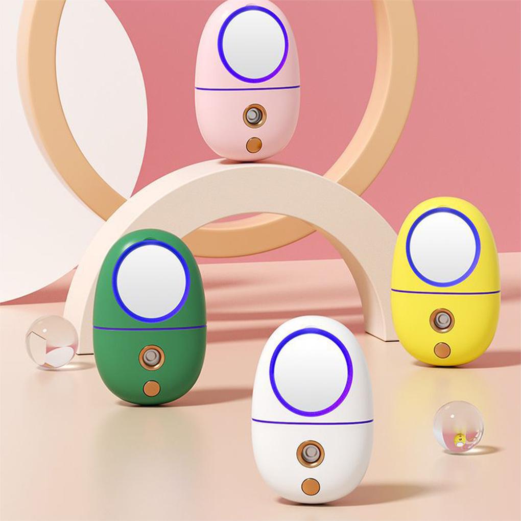35ML Humidifier Mist Spray Steam Handheld USB Operated Nanometer Little Bear with Cosmetic Mirror for Travel Home Use