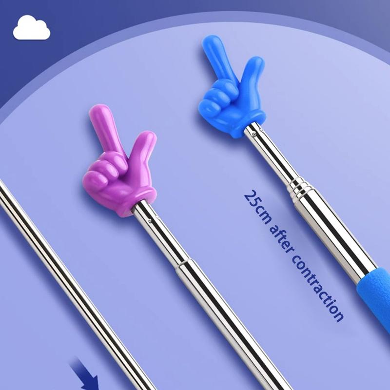 Retractable Teacher Pointer Finger Design Stainlesssteel Telescopic School Teaching Pointer Stick Teacher Supplies For Classroom