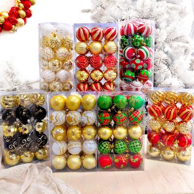 6cm 30-Piece Electroplated Plastic Christmas Ball Ornaments Set