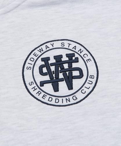 [IMPROVES] [SIDEWAYSTANCE] Thick Embroidered Circle Logo Fleece Half-Zip Sweatshirt