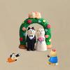 Zakka Cat-Themed Resin Ornaments for Wedding and Home Decor
