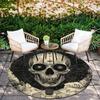 Skeleton Pattern Round rug,Carpet Rug for Living Room Bedroom Sofa Playroom Decor,Non-slip Floor Mat,Holiday Gifts and Birthday Gifts.
