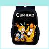 Cuphead Cartoon Backpack For Kids With Nylon Material And Spacious Design For School And Travel