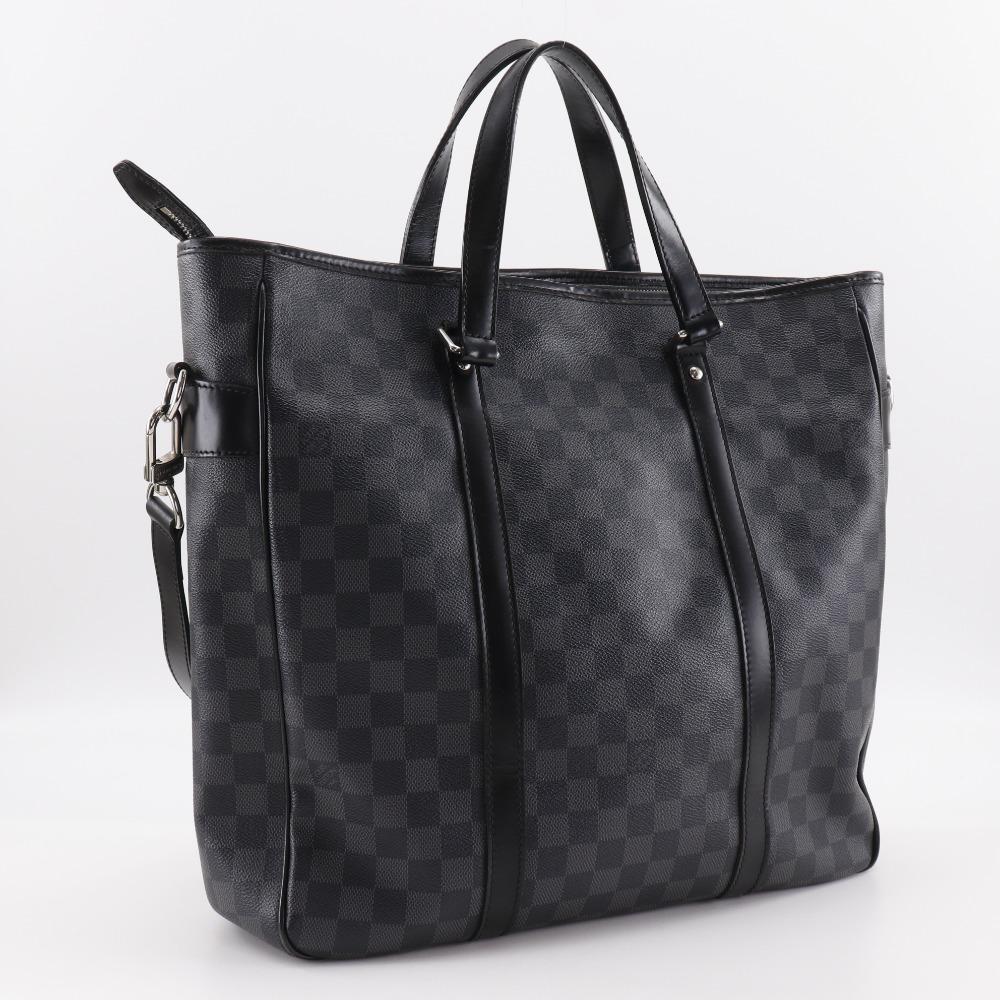 Louis Vuitton Tadao Handbag N51192 2WAYShoulder Tote Bag Black Damier Grafitto Canvas Mens Used