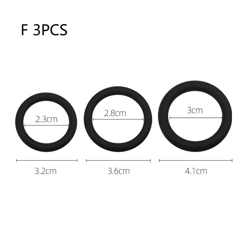 Adjustable Silicone Penis Rings Set for Men - Male Cockring Ejaculation Delay Sex Toy for Couples Adult Fun - 1/3/4/6/7/9Pcs