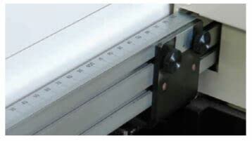 Shinwa Sokutei Machine Scale, Upper Left Reference Point Scale, No Holes, 150mm, 14129