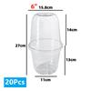 10/20Pcs Seedling Nursery Cup Thickened 3.5/4/5/6 Inch PET Garden Herb Flower Cultivation Seeds Germinate Seedling Pot with Lid