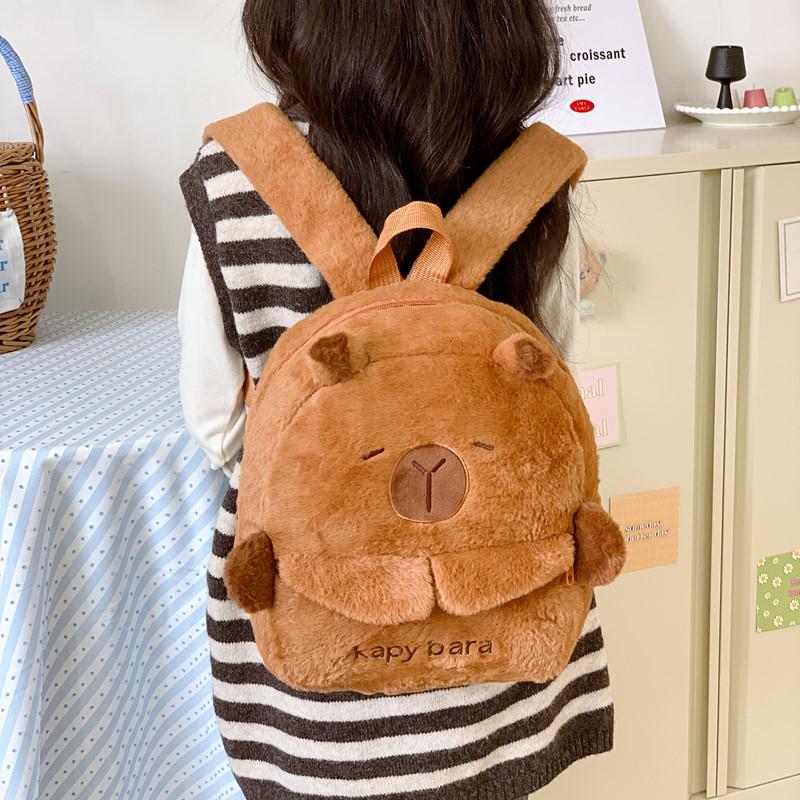 Korean Style Cute Plush Large Capacity Cartoon Backpack for Children