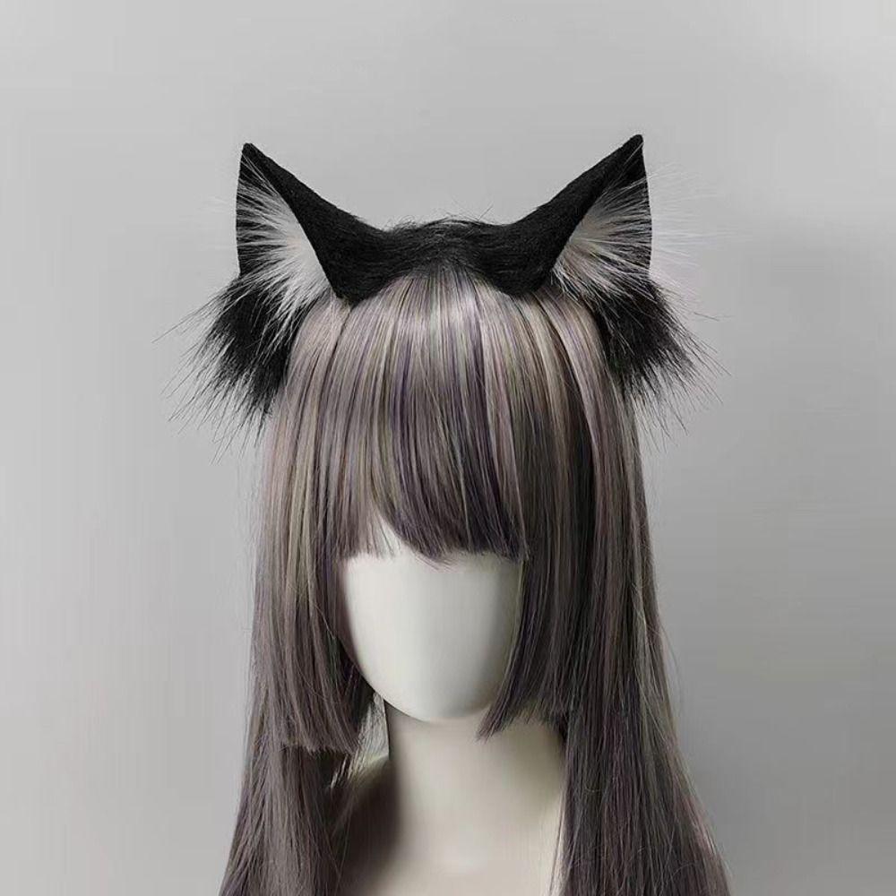 Animals Cosplay Headwear Lolita Plush Hair Band Sweet Cat Ears Headband  Female Hair Accessories