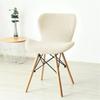 Solid Stretch Butterfly Chair Cover For Curved Dining Chairs Hotel Kitchen Slipcovers Protective Seat Covers