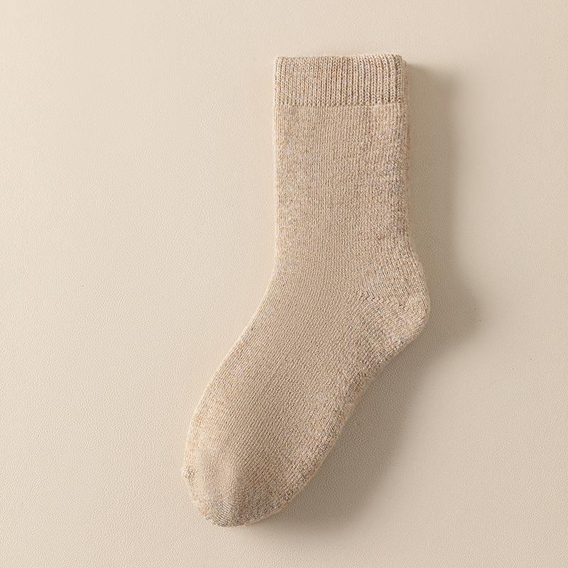 Cashmere Socks Medium Tube Socks Season Warm Super Thick Fleece Wool Socks Winter Thickened Warm Fleece Sleep Socks Women