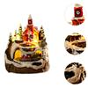 Christmas Village House with LED Lights and Music, Resin Building Figurine for