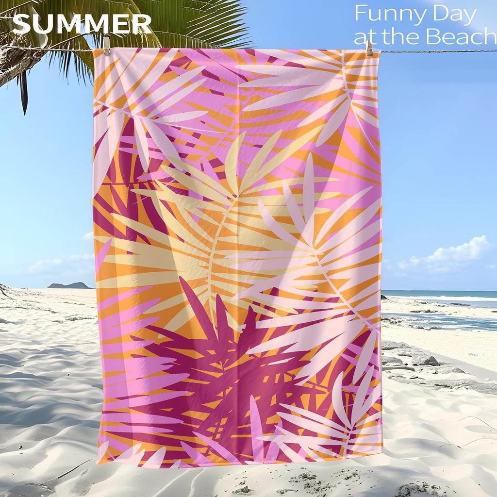 Quick-Drying Ultra-Fine Fiber Sports & Beach Towel - Absorbent, Digitally Printed for Adults