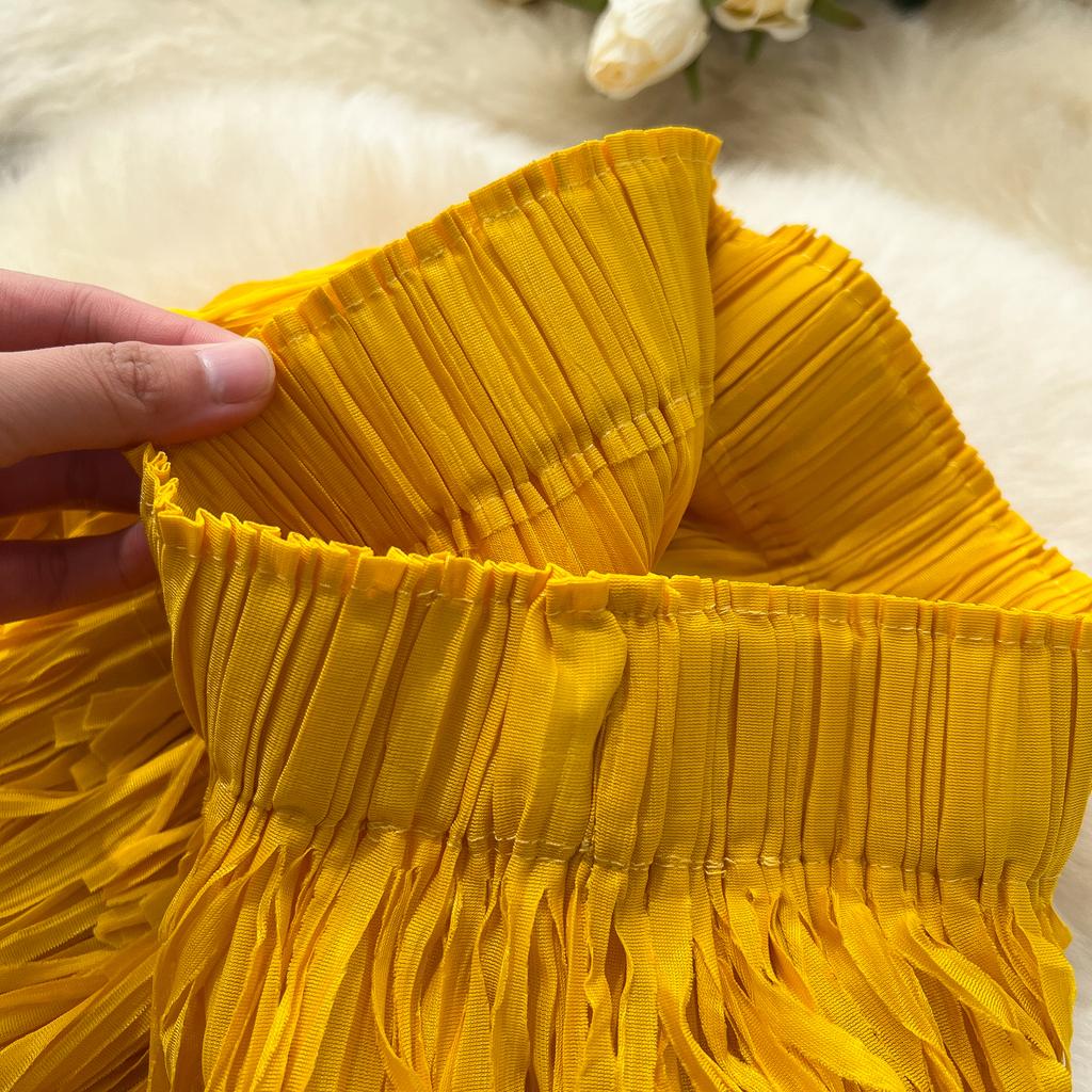 Sommer Damen Quaste Büro Arbeit Lang Midi Slim Bodycon Bleistiftrock