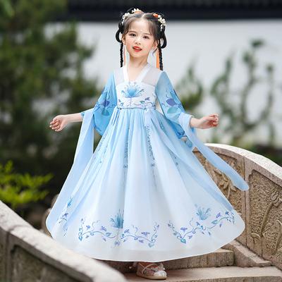 Costume ancien Hanfu pour filles, robe de style chinois pour petites filles, robe Tang, jupe de princesse, costume national pour enfants
