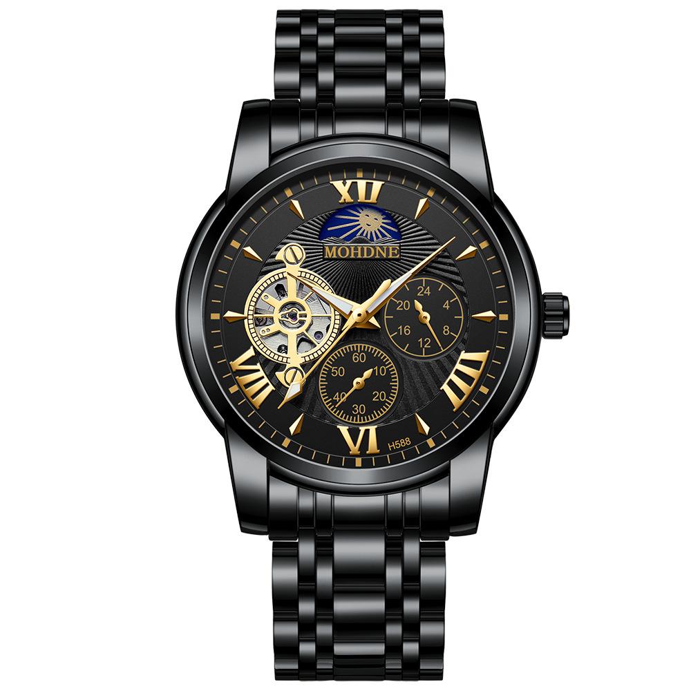 BINBOND Skeleton Reloj Mechanical Wristwatches For Men Luxury Luminous Waterproof Precise Automatic Tourbillon Men's Watch