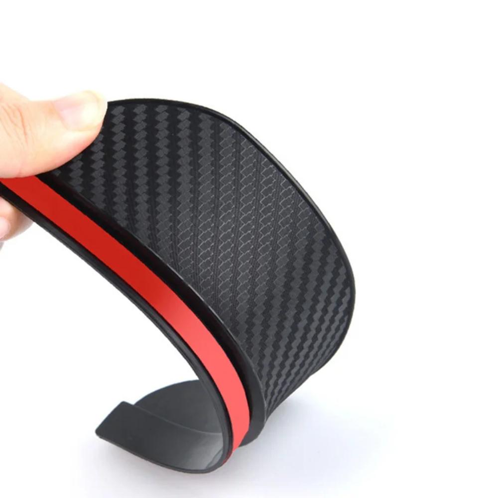 2pcs Car Rearview Mirror Rain Shield Rain Eyebrow Rain Cover Universal Carbon Fiber Rear View Side Mirror Rain Eyebrow Shield