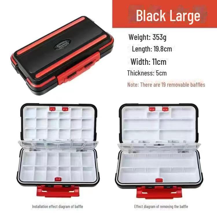 

Многофункциональный ящик для хранения рыболовных снастей: крючков, приманок, инструментов и украшений large