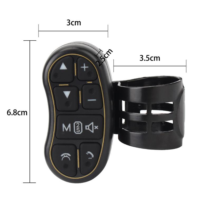Car Navigation DVD Steering Wheel Controller Wireless Remote Control Applicable Universal Steering Button Auto Accessories Tools