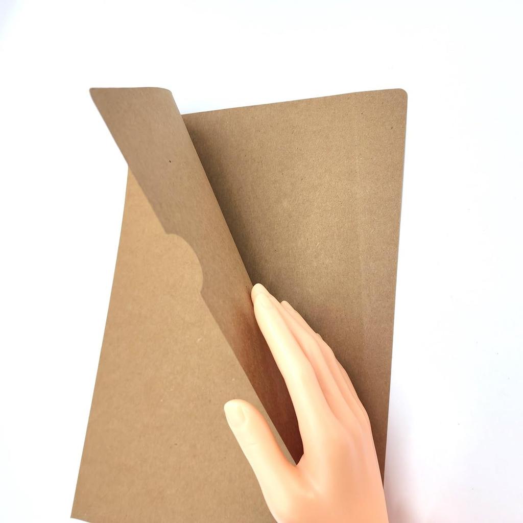 Clear File A4 Thick Made with American Kraft Fully Environmentally Document File Folder, Size, Paper, Paper, Opaque, Brown, Friendly, (20 Sheets)