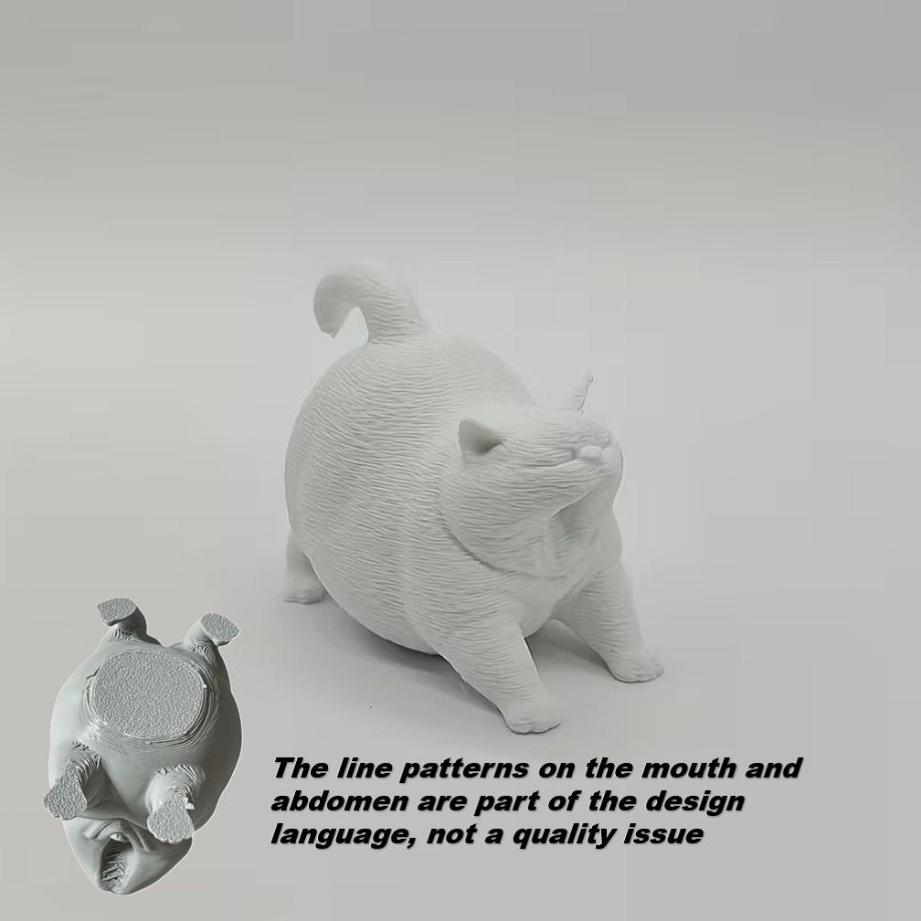 

1pc Yawning cat statue Toy, Compact Desktop Decor for Home, Office, Car, Perfect Gift for Cat Lovers (Christmas, Halloween, Birt белый